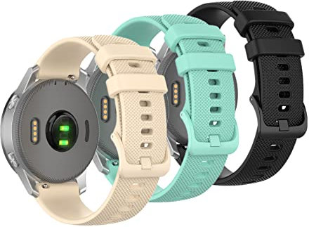 Muovrto Silikon Armband für Garmin Forerunner 255S/Venu 2S/Vivoactive 4S, Smartwatch Ersatzarmbänder für Garmin vivomove 3S/Actives