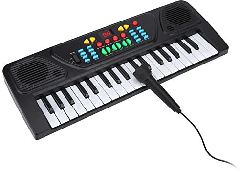 Ejoyous Tastiera Elettronica, 37 Tasti Tastiera per Pianoforte per Pianoforte per Bambini Tastiera per Strumenti Musicali per Bambini Strumenti a Tastiera con Microfono Tastiera Digitale