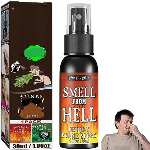 Broma Spray con Olor,Apestoso Spray,Juguete de Broma de Olor,Spray Juguete Broma de Olor,Spray de Broma,Líquido Broma Pedo,30ML Spray de Pedo,Fiesta de Oficina de Juguete de Olor de Broma para Adultos