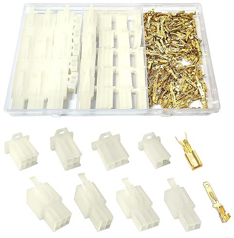YIXISI 190 Pezzi 2.8mm Kit di Connettori Elettrici per Auto, 2/3/4/6 Pin Kit Connettore e Terminali da Crimpare, Connettori per Cavi Elettrici per Automobili, per Auto e Moto