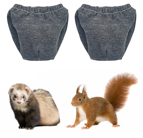 Windeln für kleine Haustiere, Meerschweinchen, Wiederverwendbare Eichhörnchen-Windeln, waschbar, speziell für den Einsatz auf Haustier-Eichhörnchen, kleinen, mittelgroßen Meerschweinchen, Grau, Größe