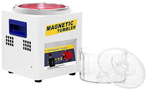 Professional Rock Tumbler Kit, Extra Large Capacity Electric Magnetic Tumbler Jewelry Polisher Finisher Finishing Deburring Equipment, 3 Speed Jewellery Polishing Machine and Finisher Mach