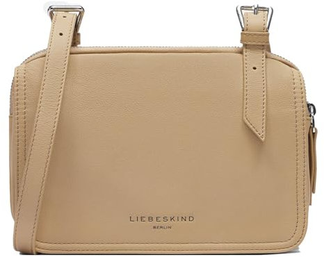 Liebeskind Berlin Damen-Umhängetasche „Mareike S“ I Crossbody Bag Damen aus Leder mit verstellbaren Schulterriemen I Damen-Schultertasche, großzügige Fächer mit Reißverschluss I Shoulder Bag schwarz