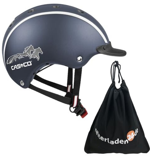 RL24 - Casco Kinder Reithelm Choice inkl. Schutzbeutel | ergonomische Reitkappe für Mädchen & Jungen | Helm zum Reiten, Fahrrad- & Skifahren | Reiterhelm in Marine matt | Größe S (52-56 cm)