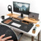 Pizsieat Tapis de Souris Feutre | 900 X 400 X 3mm | Grand Tapis Souris Desk Mat Antidérapant Tapis de Bureau Sous Main Bureau pour le Bureau et la Maison, Protection du Bureau(Gris Foncé)