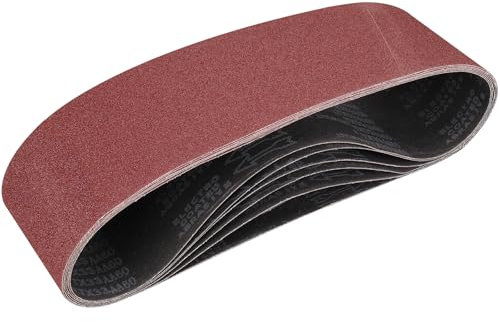 STEBRUAM Bandas de Lija 150x 1220 mm,6piezas 60 grano Para Lijadora de Banda