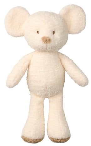 Nattou Kuscheltier Maus, Wegbegleiter ab der Geburt, ca. 34 cm, Polyester, Teddy, Weiß