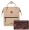 Cabaïa - Adventurer Rucksack Luxor Mini 10L - Wasserabweisend - Laptopfach bis zu 10,5 Zoll - 2 Vordertaschen - vegan zertifiziert - Rucksack für Reisen und Arbeit, Damen & Herren - Beige
