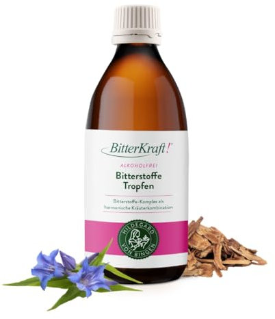 BitterKraft! Kräuterbitter alkoholfrei 200 ml – Bio Bitterstoffe mit 17 Kräutern nach Hildegard von Bingen – vegan & ohne Zusatzstoffe – 100 % Natur – Made in Germany