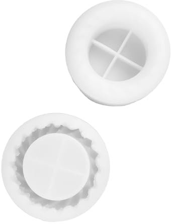 filheraze Molde de Vela de Silicona, Molde de Silicona de Hormigón, Molde de Silicona de Maceta, Vela Perfumada, DIY Decorativo Reutilizable Yeso de Hormigón de Molde de Silicona (2 Piezas)