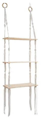 Gobelin-Rack | Böhmische Regale aus gewebtem Seil |Boho Cotton Rope Rack, Gobelin Rack, Wandbehänge für Pflanzenaufhänger