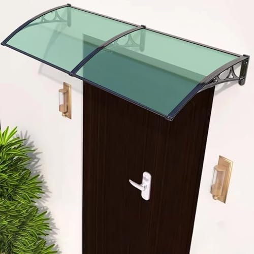 LYXWGRZD Tende da Sole Per Porte Esterne, Pensilina da Esterno Patio, Pensiline In Alluminio Per Porte D'ingresso, Protezione da Raggi UV, Pioggia, Neve e Luce Solare, Diverse Dimensioni(Green,31.5X15