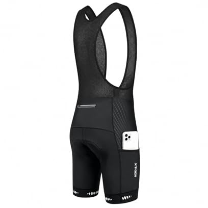 X-TIGER Culotte Ciclismo Hombre Tirantes 5D Gel 3 Bolsillos