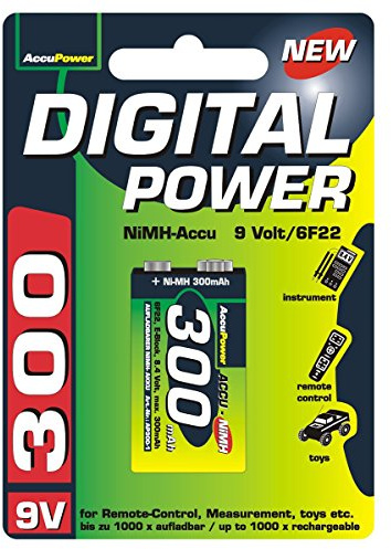 AccuPower AP300-2 wiederaufladbar Akku Block (300mAh, 9V)