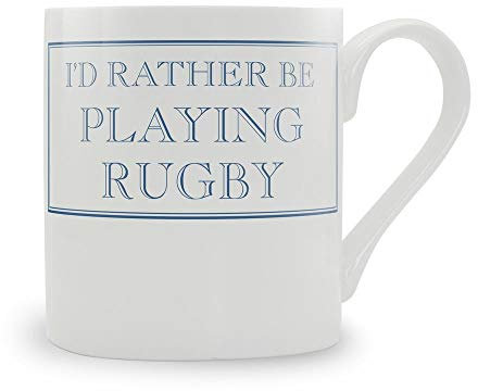 I'D RATHER BE PLAYING RUGBY Mug