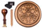 Siegelstempel Set Sigillum Gravur Ornament, incl. 1 Stange Siegelwachs in gold