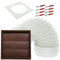 Spares2go Universal de pared para exteriores secadora Kit de ventilación (marrón, 10,16 cm/102 mm)