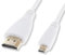 Invero® 5M High Speed HDMI to Micro HDMI Cable V1.4a Compatible Full Ultra 4K HD Resolution Supports 3D Ethernet ideal for Tablets Smartphones Camcorders Cameras etc - White