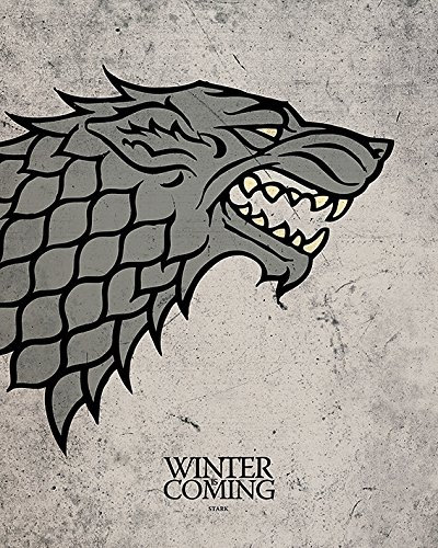 Game of Thrones WDC94383 Stark Canvas Print, Multi-Colour, 40 x 50 cm