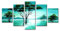 Visario 160 x 80 cm Bild auf Leinwand Baum türkis 5588-SCT deutsche Marke und Lager - Die Bilder/das Wandbild/der Kunstdruck ist fertig gerahmt