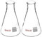 stonylab 2-Pack Glass 250ml Heavy Wall Narrow Mouth Erlenmeyer Flasks with Heavy Duty Rim (250ml Fits with stonylab 6# Rubber Stopper)