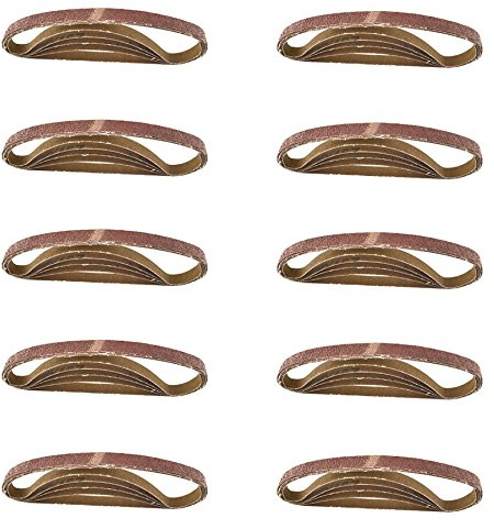 Belt Power Finger File Sander Abrasive Sanding Belts 457mm x 13mm 60 Grit 50pk