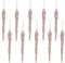 Christmas Concepts® 12cm Glitter Icicle Decorations Christmas Tree Trims (ROSEGOLD, 10)