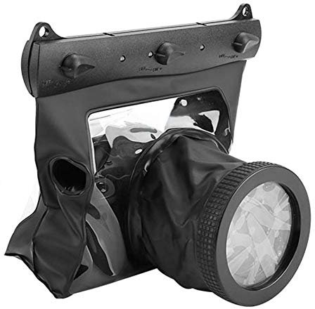 20M Unterwasser Unterwassergehäuse Tasche für DSLR Kameras, Universal Kamera Unterwassergehäuse Unterwassergehäuse Tauchen Schutzgehäuse(Schwarz)