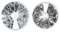 Rayher 15130801 Hotfix Strasssteine aus Glas, 2-5 mm ø gemischt & 38643606 Hotfix Metall-Nieten, silber, 2,5-10 mm, Formenmix, 12 Formen, selbstklebende Bügelnieten in runder Sortierbox mit Fächern
