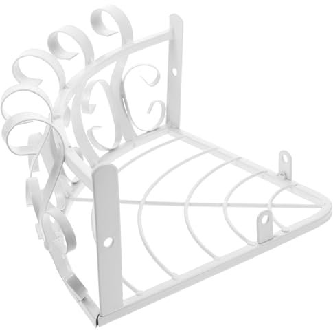 Cabilock Metall Blumentopfhalter Wand Eckregale Geländer Pflanzer Halterung Pflanzer Kleiderbügel für Garten Balkon Veranda Eckregal Balkon Wand