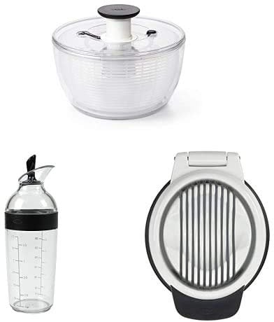 OXO Good Grips Salatschleuder Good Grips Kleiner Salatdressing-Shaker, Schwarz, 350ml Good Grips Eierschneider