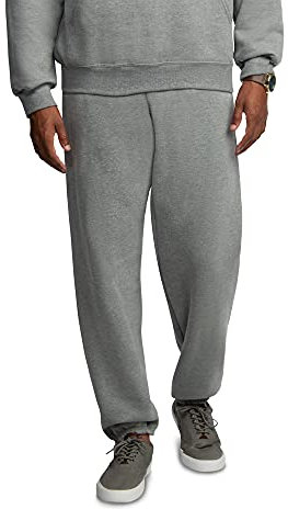 Fruit of the Loom Men's Eversoft Fleece Tracksuit Bottoms, Grey Heather, XL