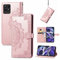 Fertuo Funda para Realme 8i, Carcasa Libro con Tapa de Cuero Piel con Ranuras de Tarjeta, Soporte, Cierre Magnético [Mandala] Wallet Case Flip Cover para Realme 8i, Oro Rosa