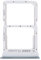 Compatible avec Huawei P Smart S (2020) logement support adaptateur Slot porte-carte SIM chariot + NM Card Tray (argent)