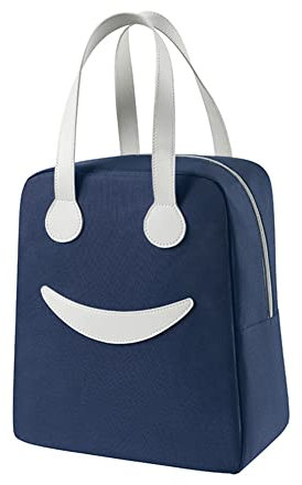 croselyu Tragbare, isolierte Tasche, tragbar, niedlich, Outdoor-Picknick-Tasche, Eisbeutel, Aufbewahrungstasche, 1 Stück (Blau, Groß)
