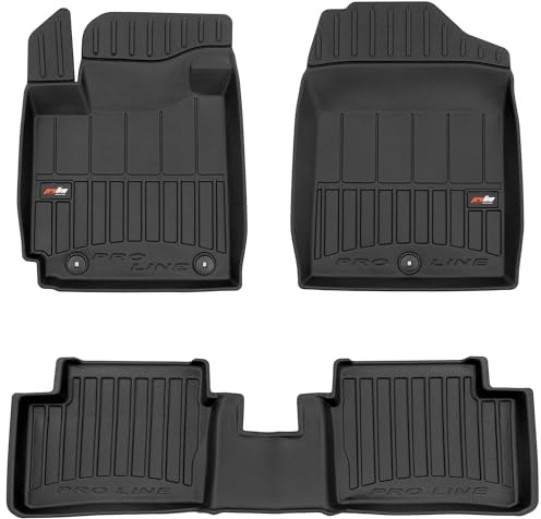 MOTOS Tappetini in gomma per auto adatto per Kia Picanto II 2011-2017 Migliorate il vostro comfort di viaggio con il tappetino antiscivolo per auto 3D.