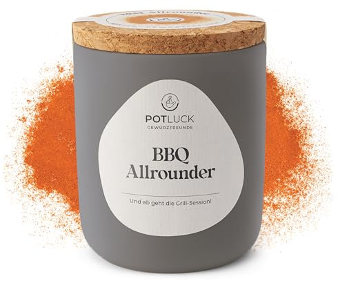 POTLUCK | BBQ Allrounder | Gewürzmischung im Keramiktopf | 60g | Vegan, glutenfrei und mit natürlichen Inhaltsstoffen
