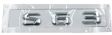 DCALU 3D ABS Konvexes Heck -Emblem -Abklingern for Kofferraum C63 E63 G63 S63 Aufkleber geeignet for Mercedes fit for AMG W203 W204 W212 W222 W4644 Auto Zubehör Auto Emblem Briefe (Color : S63)