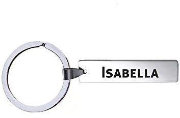 Schlüsselanhänger mit Namen - Isabella - Edelstahl, silberfarben