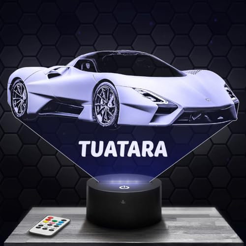 Nachttischlampe - Touch-Nachtlicht SSC Auto Supercar 3D-LED-Lampe Illusion, Geschenkidee Weihnachten Geburtstag Junge und Mädchen Nachttischlampe Kinder- oder Erwachsenenzimmer