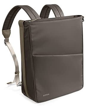 tomtoc Convertible Tote Bag Laptop Backpack, Slim Water-resistant College School Work Travel Casual Daypack Crossbody Shoulder Bag Bookbag with Wide Top Open Laptop Compartment Fits 14 Inch Laptop