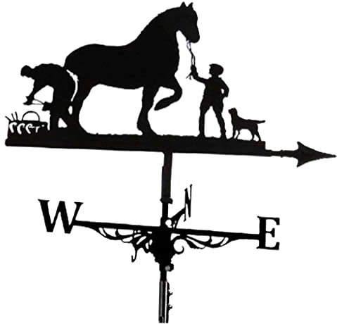 JISADER Wetterfahne Aus Metall, 75 cm, Mehrfarbig, Pferd