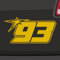 Startnummer 93 Aufkleber Raceing Start Sticker Auto Zahl MTB Motorrad 29x14,5cm Farbe: Gelb