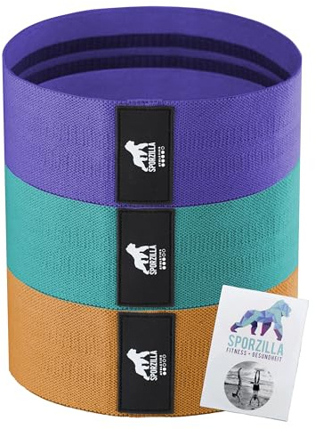 Sporzilla® Booty Band - Widerstandsbänder für einen Straffen Hintern - Fitnessbänder Set für jedes Level: Reha, Fortgeschrittene und Profis - Resistance Bands