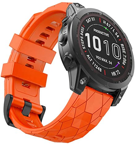 MYSNBKN Armband für Garmin Fenix 6X /Fenix 6X Pro/Fenix 7X /Fenix 3 /Fenix 3 HR/Fenix 5X /Fenix 5X Plus, Estrazarmband Quick-Fit 26mm Breite Silikon Uhrenarmband für Garmin