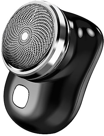 Mini Rasierer, Elektrischer Rasierer Herren, USB wiederaufladbar, Mini Shave Tragbarer Elektrorasierer für Zuhause und Reisen, Nass und Trockenrasierer, Geschenk für Männer (Schwarz)