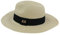 eBuyGB Personalised Adjustable Beach Hat with Initials Monogram Straw Hat Honeymoon Sun Hat for Bride Bridesmaids Holiday Fedora Hat for Her (Natura;) Natural