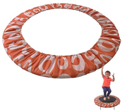 Trampolin Randabdeckung 96-120cm, Indoor Erwachsene Kinder Fitness Trampolin Umrandung, 800D Reißfest Oxford-Tuch Federabdeckung, 100% UV-beständig Trampolin Zubehör Ersatzteile,Orange 2,101cm(40inch)