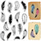 CRASPIRE Feder-Gummistempel Vintage Transparent Transparent Silikon-Siegel Stempel Für DIY Scrapbooking Fotoalbum Dekorative Karten Stempel Tagebuch Dekoration