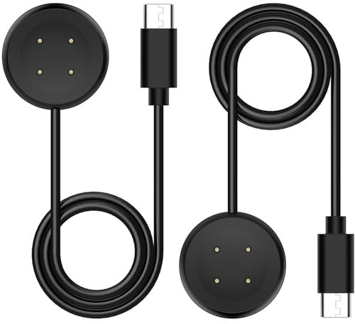 Austuo 2 Stück Kompatibel mit Google Pixel Watch 2 typ Ladegerät, magnetisches schnelles USB C Ladekabel für Fitbit Sense/Sense 2/Versa 3/Versa 4, 3.3 ft (Nicht für Pixel Watch 1)…
